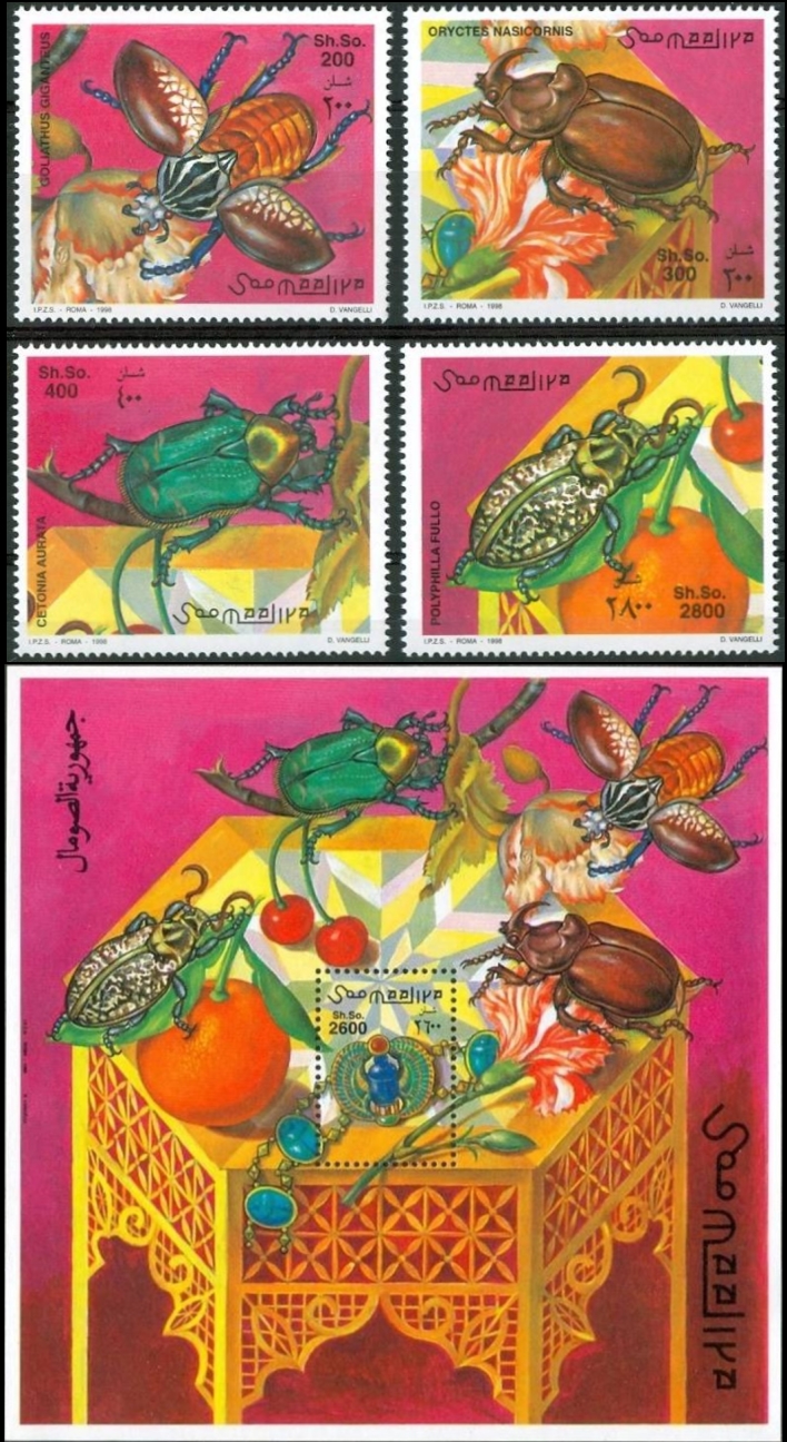 Somalia 1998 Insects Michel 683-686 BL 47