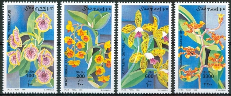 Somalia 1999 Orchids Michel 735-738