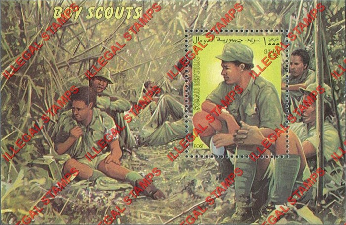 Somalia 1999 Scouts Illegal Stamp Souvenir Sheet of 1