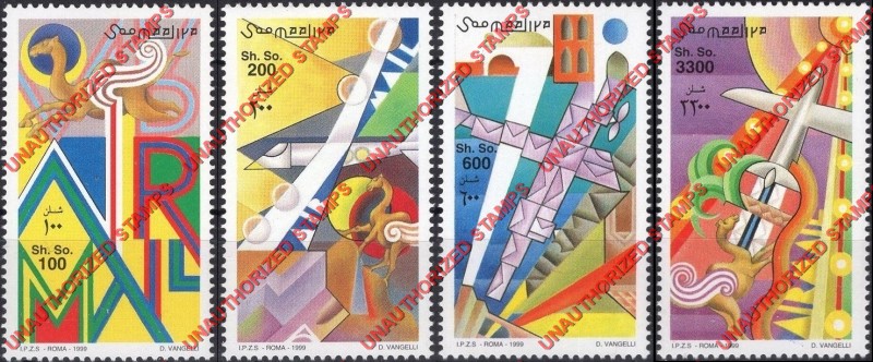 Somalia 1999 Unauthorized Airmail Stamps Michel 763-766
