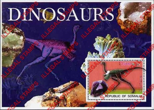 Somalia 2003 Dinosaurs Illegal Stamp Souvenir Sheet of 1