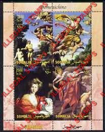 Somalia 2004 Paintings by Domenichino Illegal Stamp Souvenir Sheet of 4