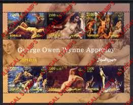 Somalia 2004 Paintings by George Apperley Illegal Stamp Souvenir Sheet of 6