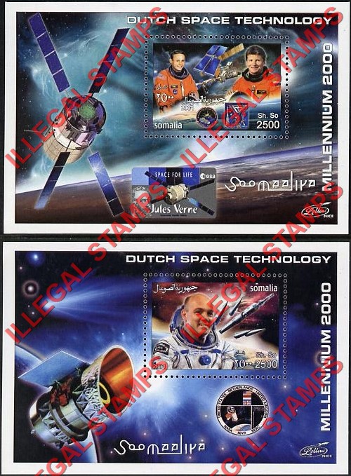 Somalia 2004 Space Dutch Space Technology Illegal Stamp Souvenir Sheets of 1