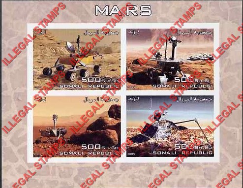 Somalia 2005 Mars Rover Illegal Stamp Souvenir Sheet of 4
