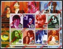 Somalia 2005 John Lennon Illegal Stamp Souvenir Sheet of 8