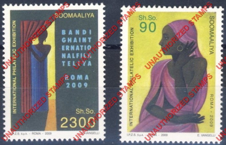 Somalia 2009 Unauthorized IPZS International Philatelic Exhibition Stamps