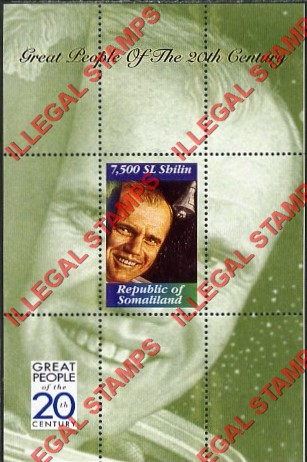 Somaliland 1999 Great People John Glenn Illegal Stamp Souvenir Sheet of 1