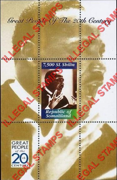 Somaliland 1999 Great People Martin Luther King Illegal Stamp Souvenir Sheet of 1