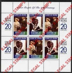 Somaliland 1999 Great People Princess Diana and Martin Luther King Illegal Stamp Souvenir Sheet of 6