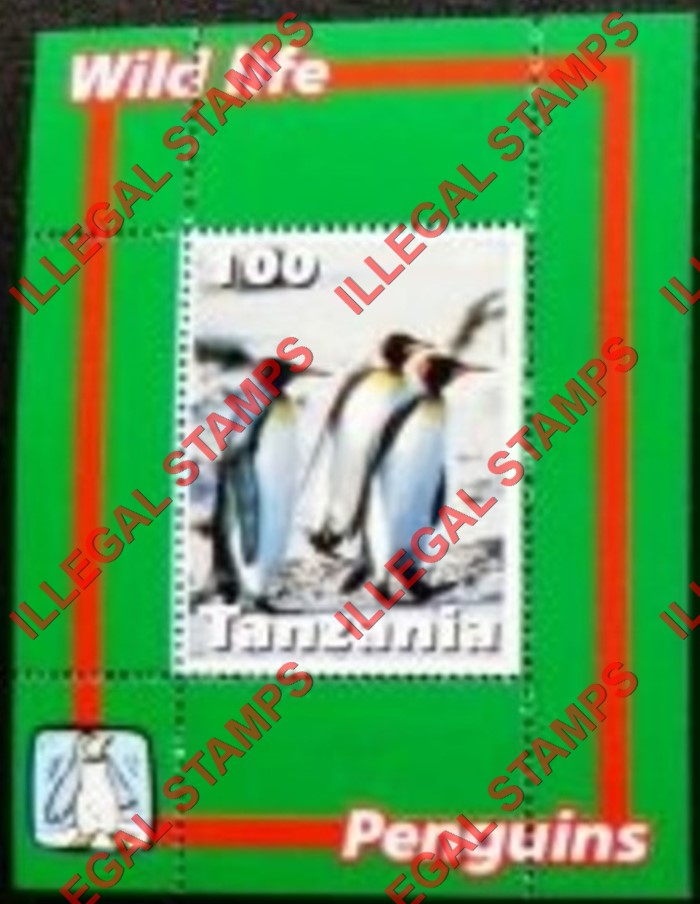 Tanzania 2003 Penguins Illegal Stamp Souvenir Sheet of 1