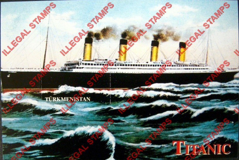 Turkmenistan 2000 Titanic Illegal Stamp Souvenir Sheet of 1