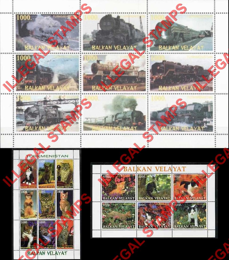 Balkan Velayat 1999 Illegal Stamps