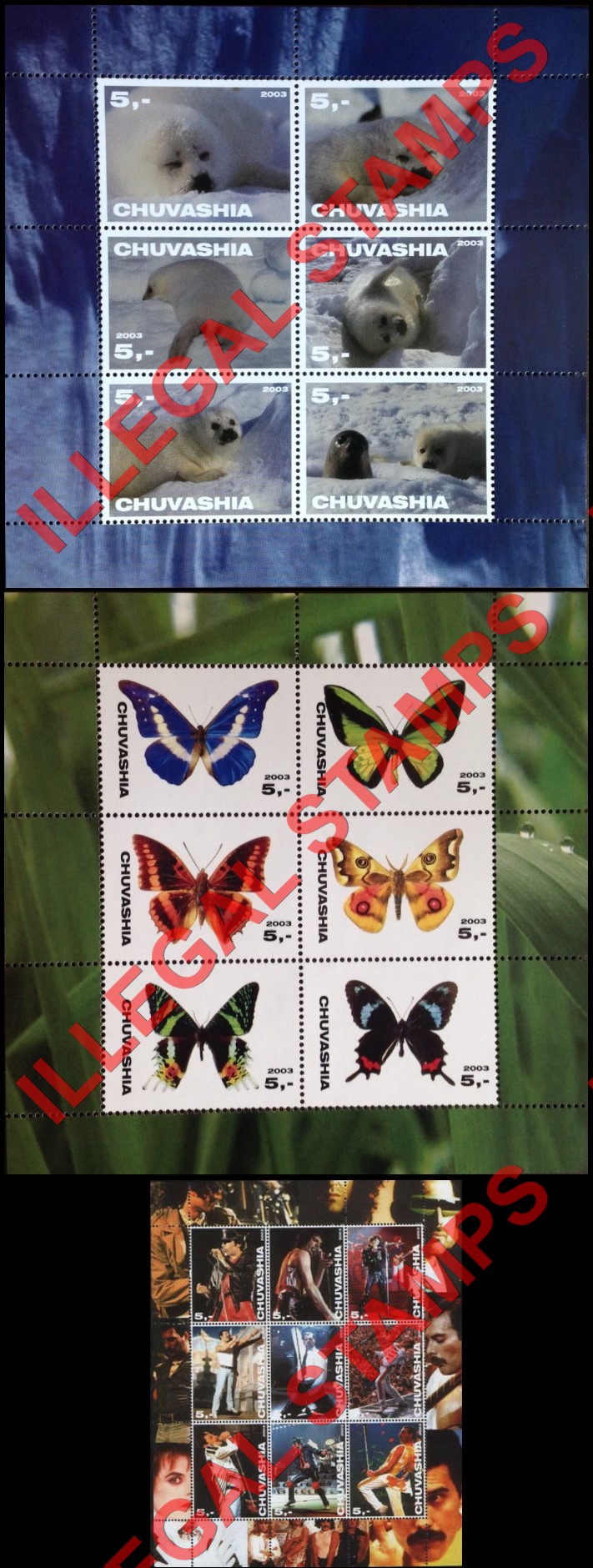 Republic of Chuvashia 2003 Illegal Stamps