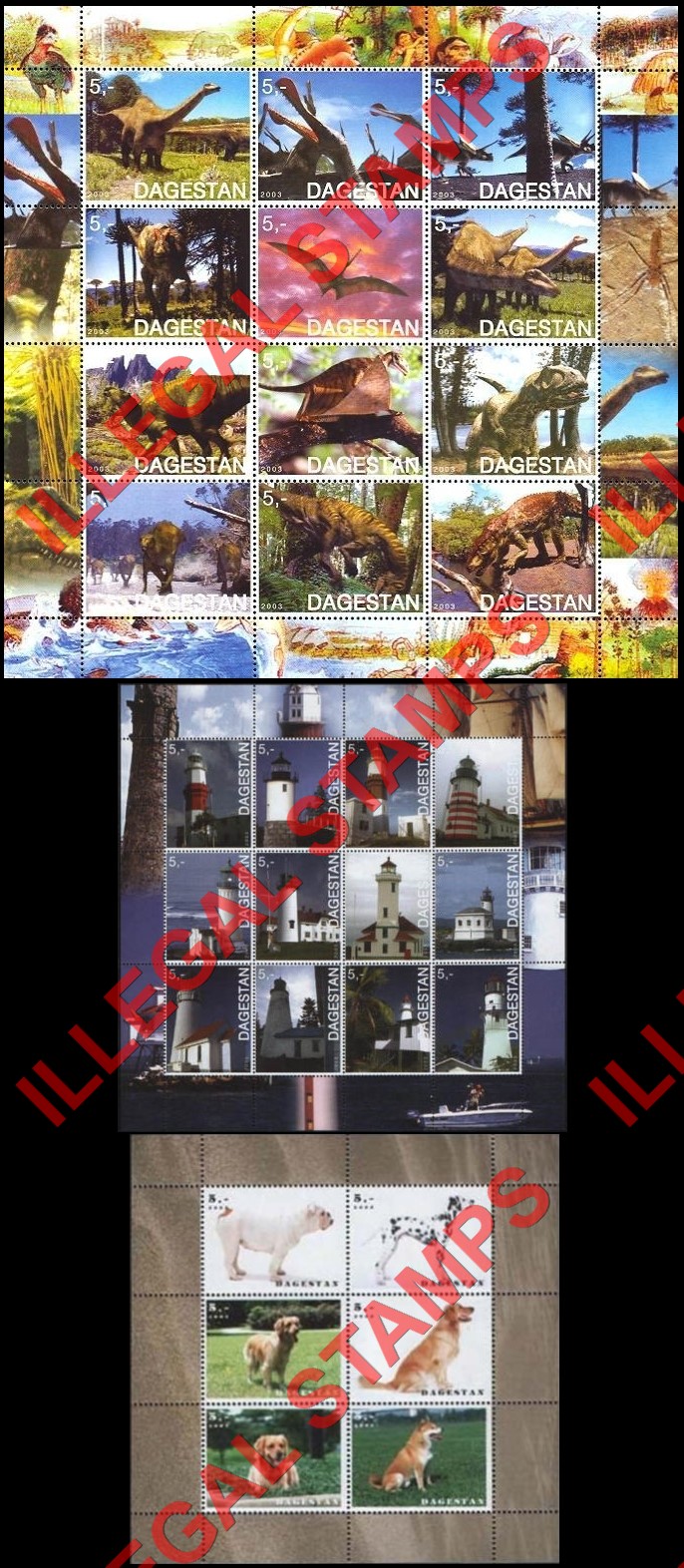 Republic of Dagestan 2003 Illegal Stamps