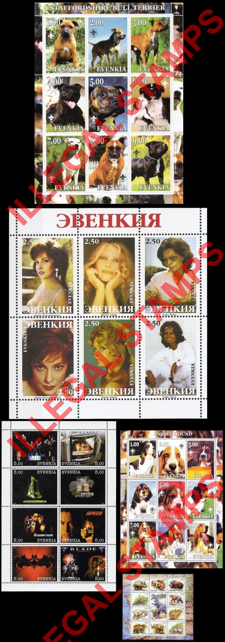 Autonomous Region of Evenkia 2000 Illegal Stamps