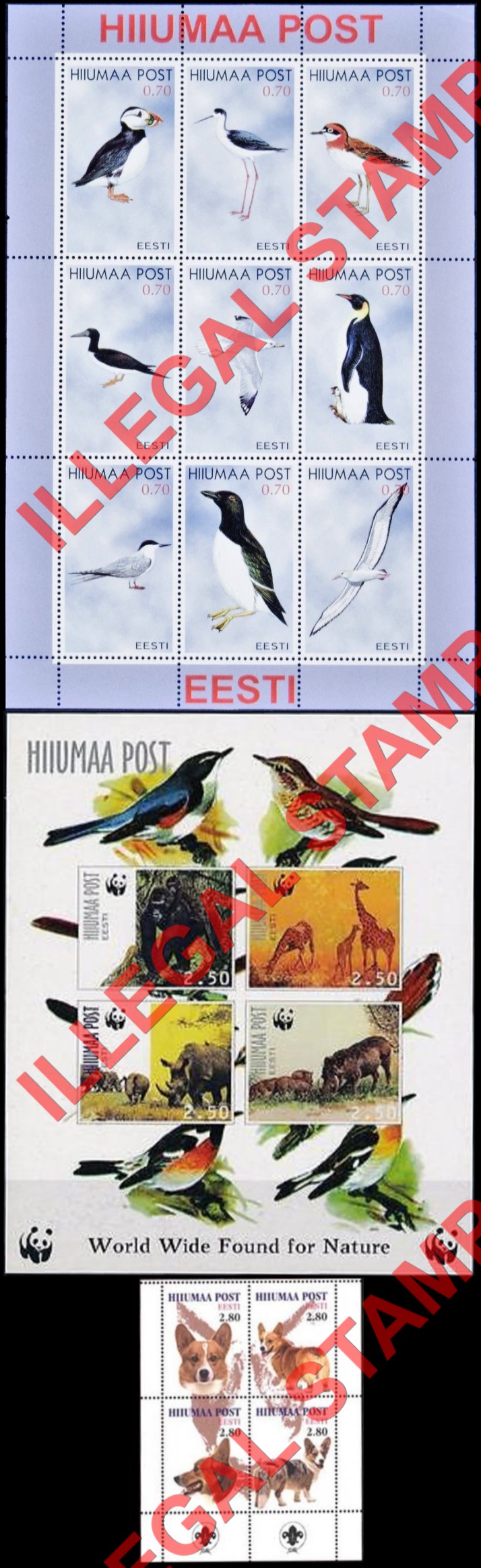 Hiiumaa Post Illegal Stamps