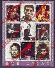 Kabardo-Balkaria 2001 Bob Dylan Illegal Stamps