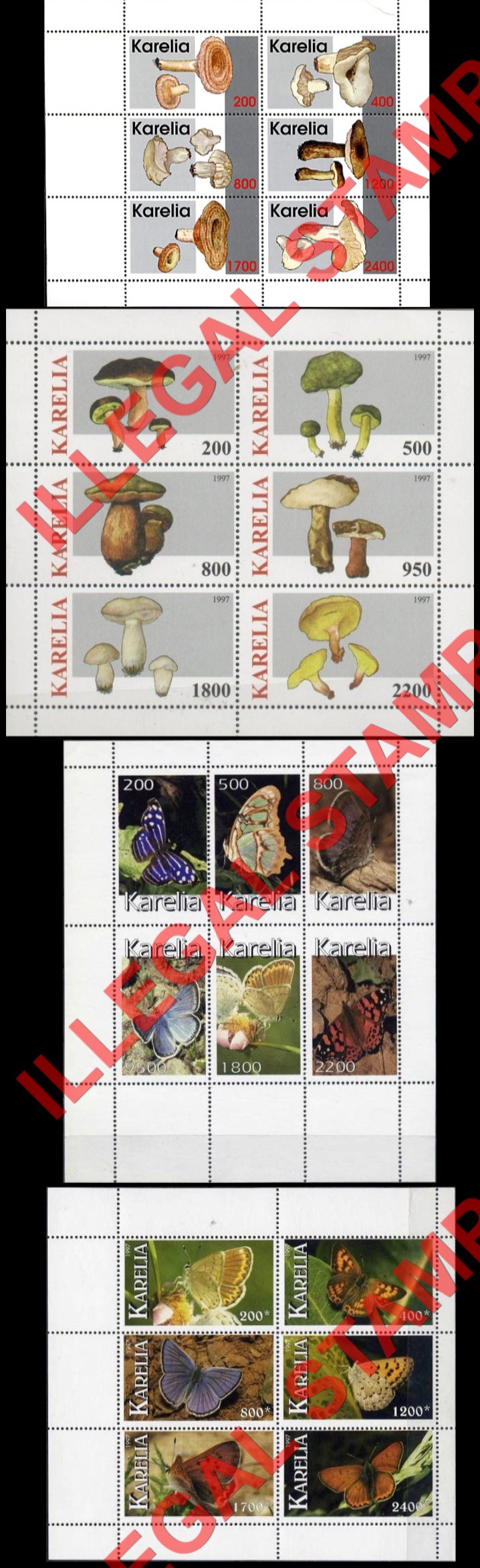 Republic of Karelia 1997 Illegal Stamps Part 2)
