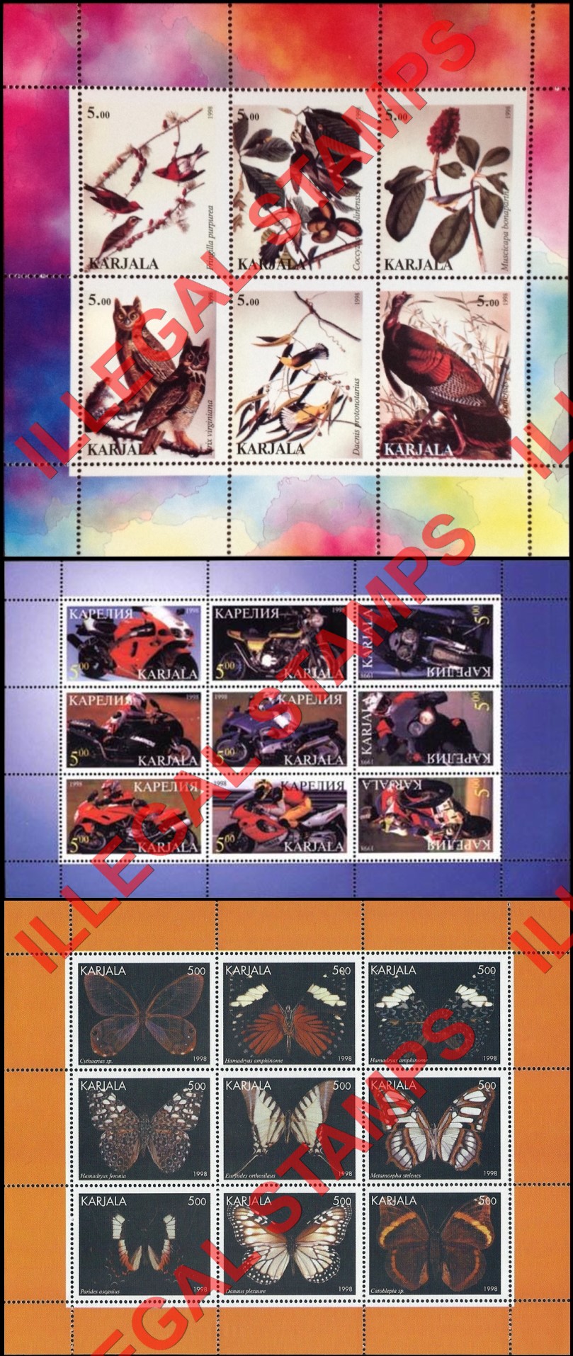 Karjala 1998 Illegal Stamps (Part 1)