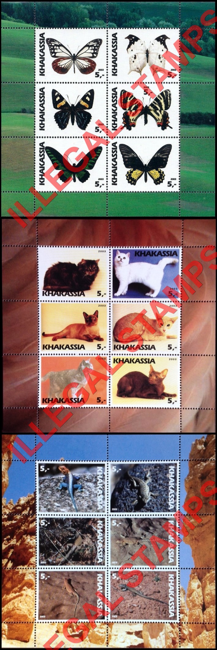Republic of Khakasia 2003 Illegal Stamps (Part 1)