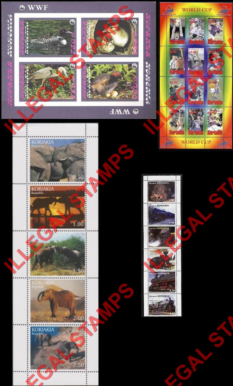 Autonomous Region of Koriakia 1998 Illegal Stamps (Part 2)