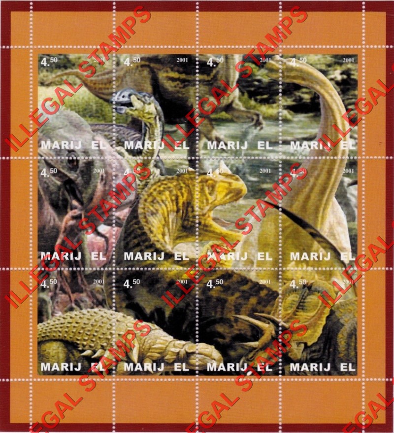 Mari-El Republic 2001 Counterfeit Illegal Stamps
