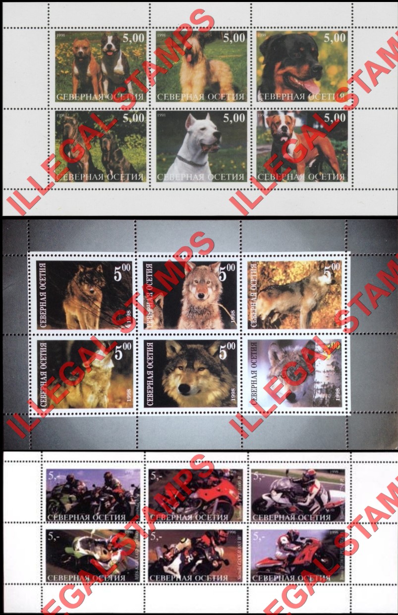 North Ossetia 1998 Counterfeit Illegal Stamps (Part 1)
