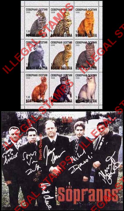North Ossetia 2000 Counterfeit Illegal Stamps