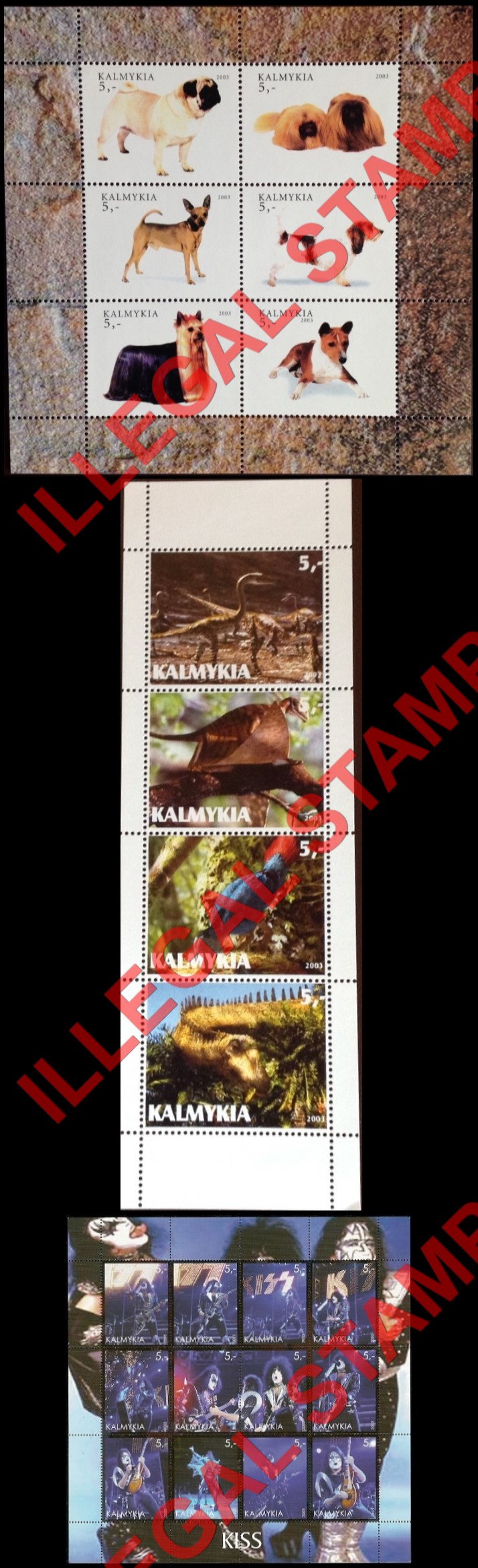 Republic of Kalmykia 2003 Illegal Stamps
