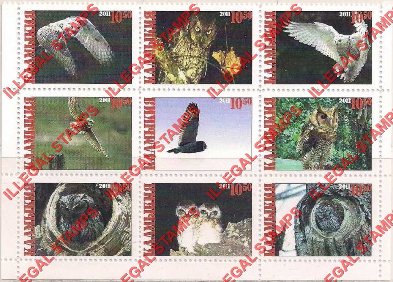 Republic of Kalmykia 2011 Illegal Stamps