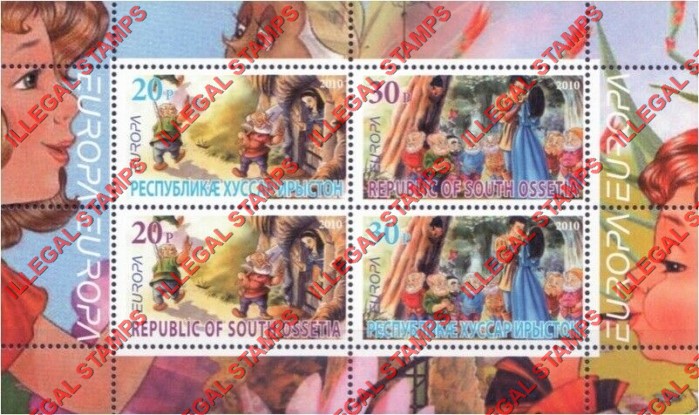 South Ossetia 2010 Snow White Europa Illegal Stamps