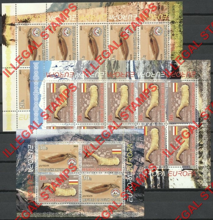 South Ossetia 2015 Europa Illegal Stamps