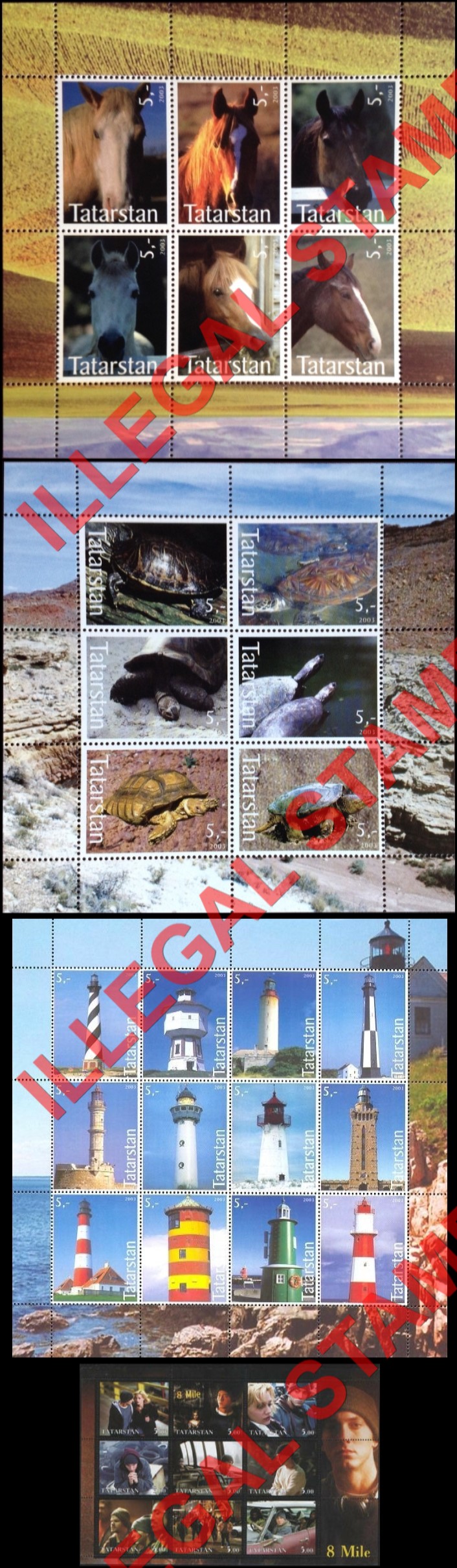 Republic of Tatarstan 2003 Counterfeit Illegal Stamps (Part 2)