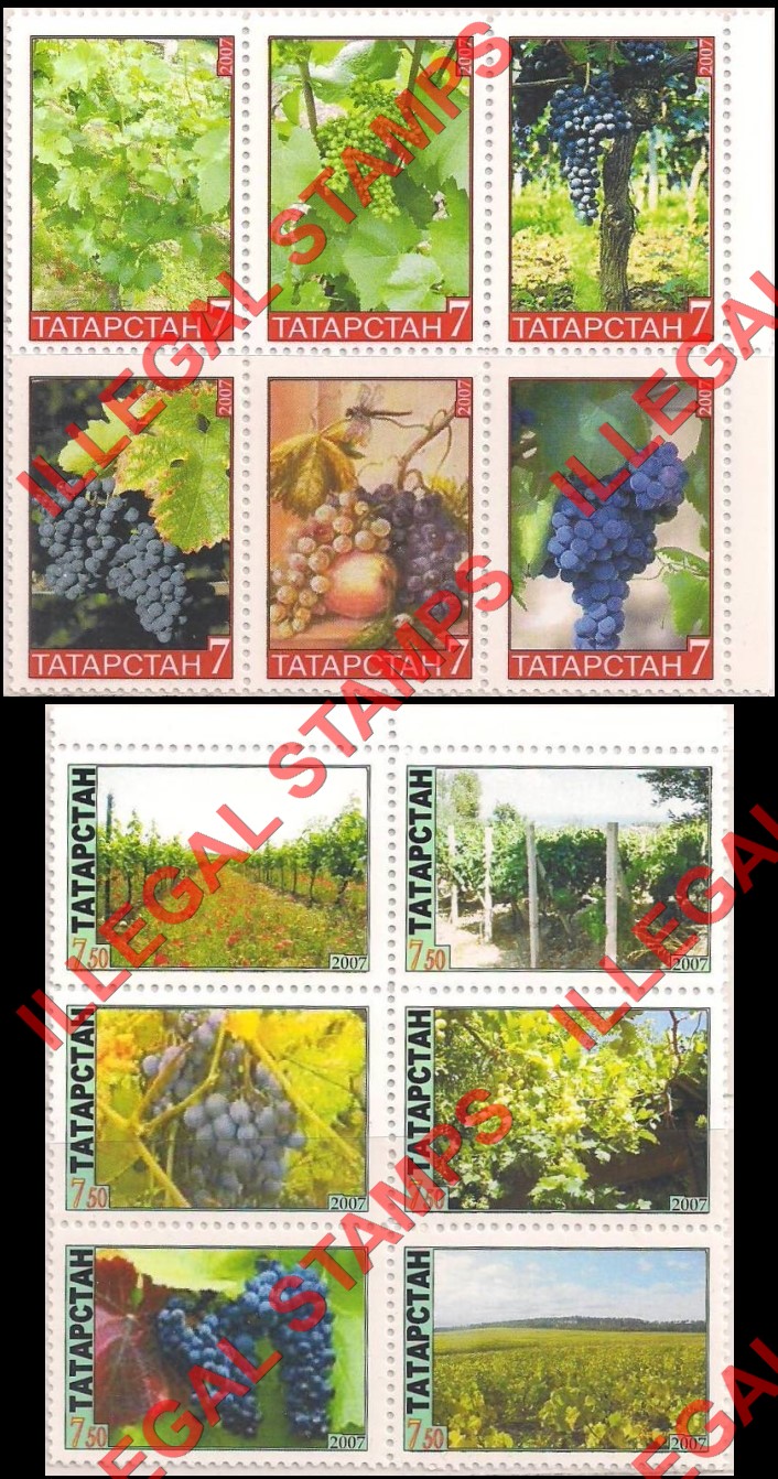 Republic of Tatarstan 2007 Counterfeit Illegal Stamps
