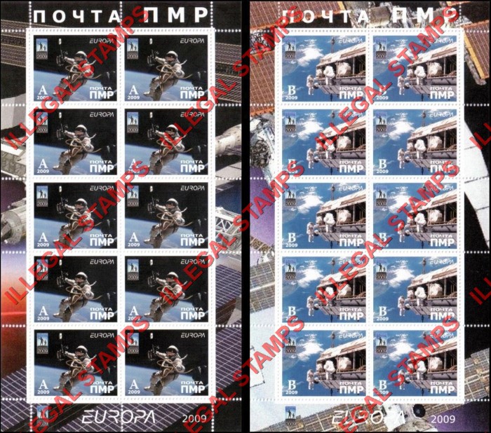 Transnistria 2009 Space Astronomy Illegal Stamps
