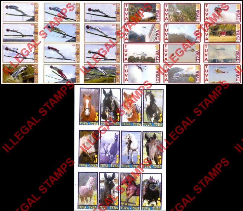 Republic of Tuva 2006 Eastern European Produced Counterfeit Illegal Stamps