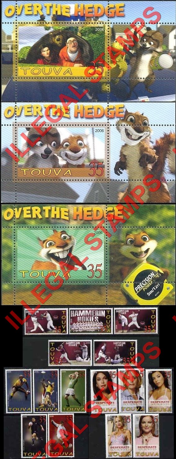 Republic of Tuva 2006 Counterfeit Illegal Stamps