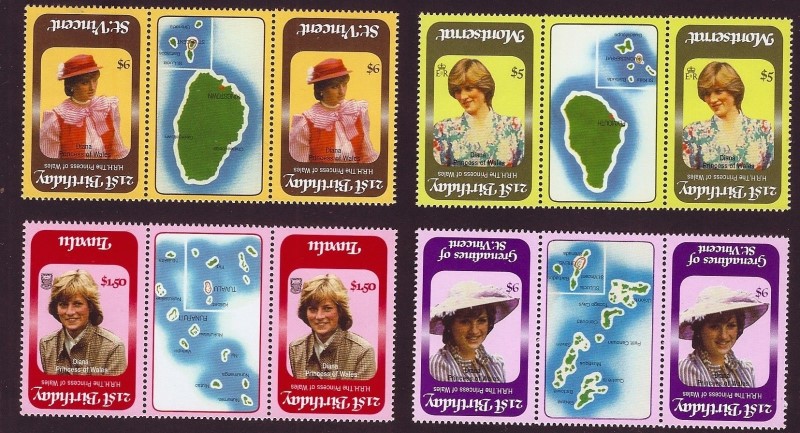 1982 21st Birthday of Princess Diana Inverted Frame Error Forgeries
