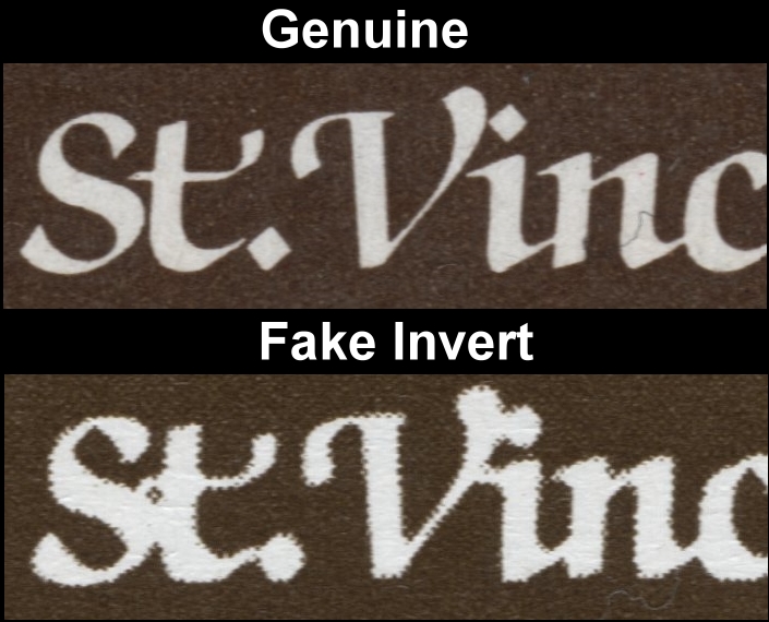 Saint Vincent 1982 Princess Diana 21st Birthday Fake with Original Comparison of the Fonts