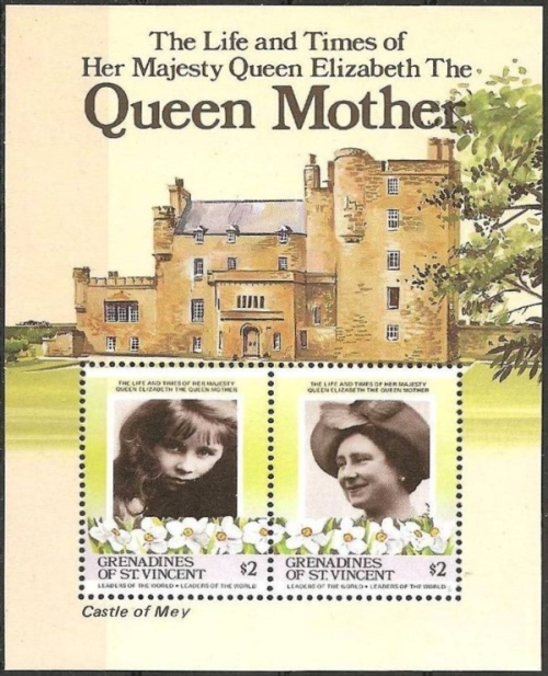 Saint Vincent Grenadines 1985 85th Birthday of Queen Elizabeth the Queen Mother Omnibus Series Souvenir Sheet