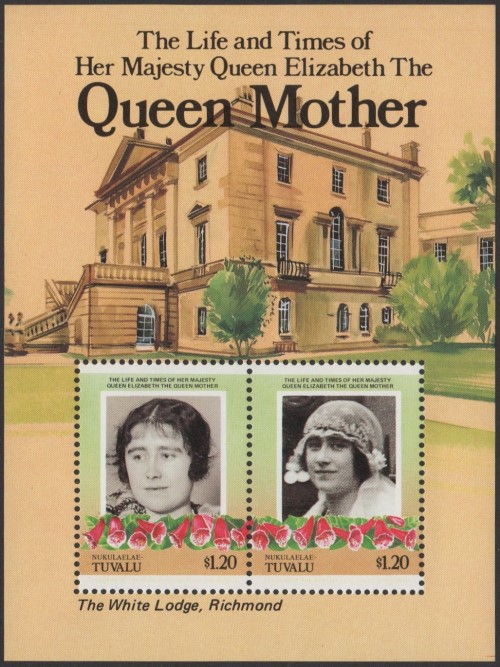 Nukulaelae 1985 85th Birthday of Queen Elizabeth the Queen Mother Omnibus Series Souvenir Sheet