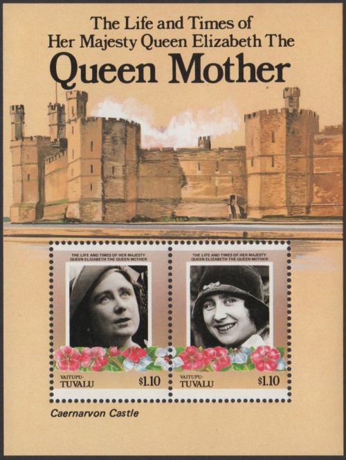 Vaitupu 1985 85th Birthday of Queen Elizabeth the Queen Mother Original Souvenir Sheet