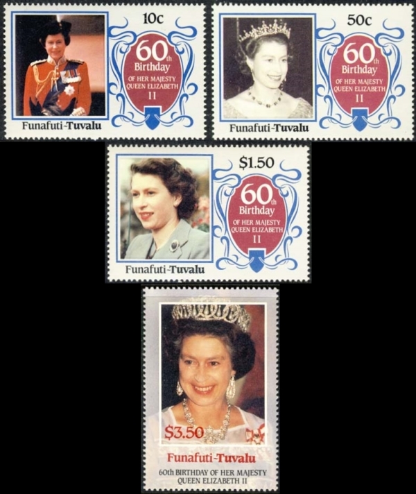 Funafuti 1986 60th Birthday of Queen Elizabeth II Stamps