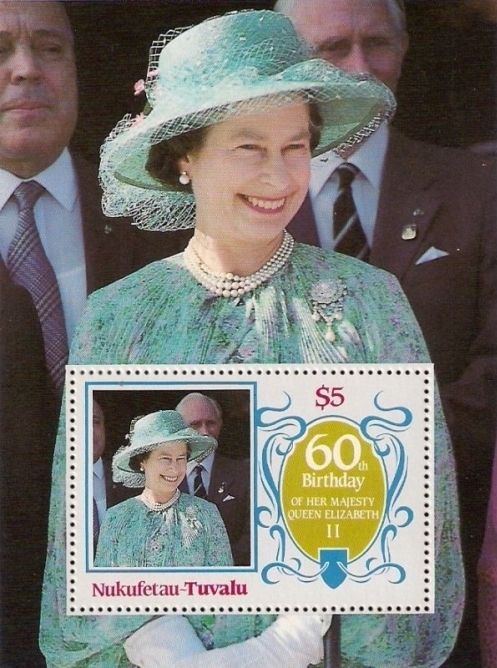 Nukufetau 1986 60th Birthday of Queen Elizabeth II Souvenir Sheet