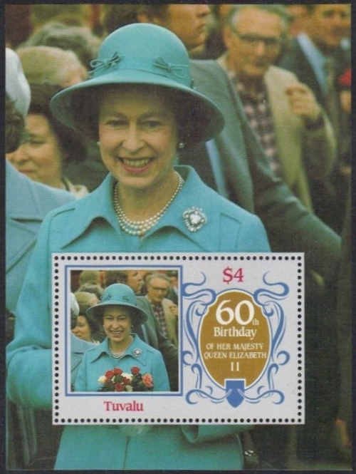 Tuvalu 1986 60th Birthday of Queen Elizabeth II Omnibus Series Souvenir Sheet