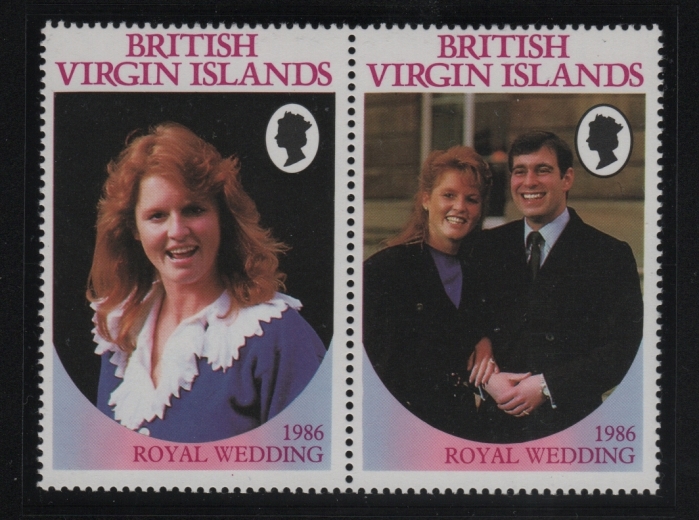 British Virgin Islands 1986 Royal Wedding Perforated Missing Value Error