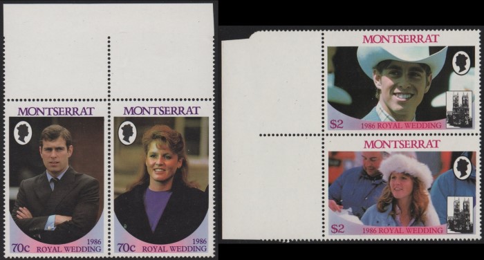 Montserrat 1986 Royal Wedding Stamps