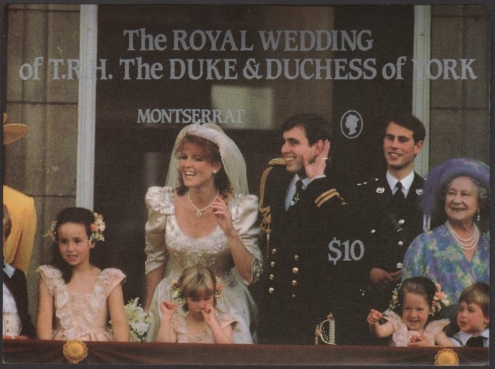 Montserrat 1986 Royal Wedding Imperforate Souvenir Sheet