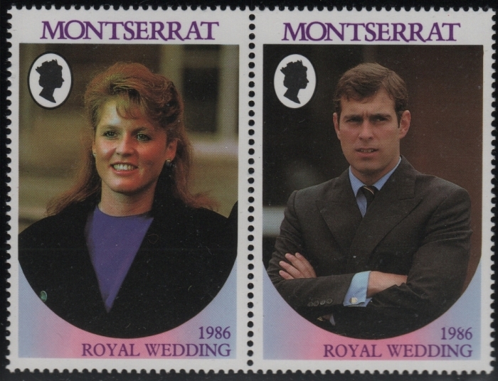 Montserrat 1986 Royal Wedding Perforated Missing Value Stamp Error